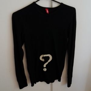 Maternity Longsleeve Black Question Mark Top M